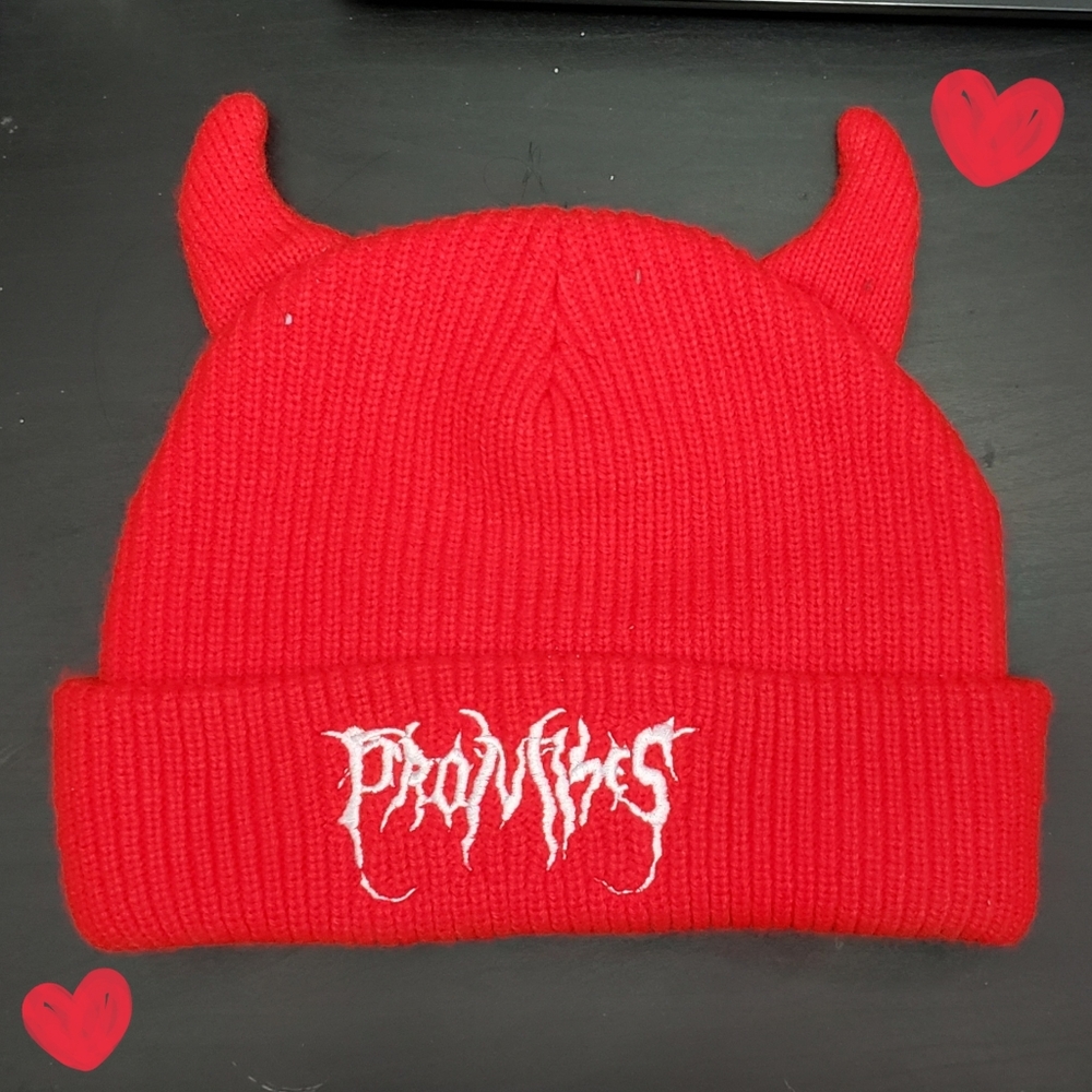 Graveyard Devil Horn Beanie